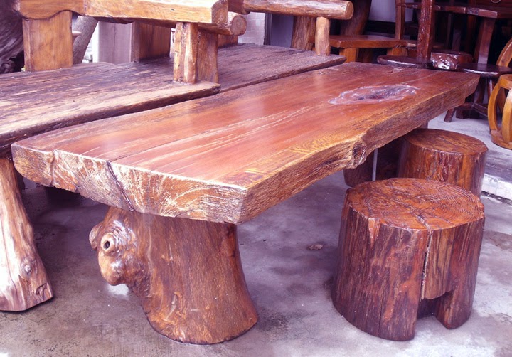 Unique Wooden Outdoor Patio Table