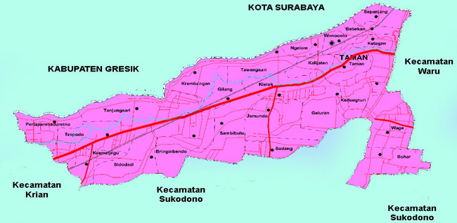 TAKJUB INDONESIA: PETA KABUPATEN SIDOARJO