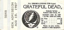 Grateful Dead Compton Terrice Firebird Lake-Tempe AZ. 8-18-1987