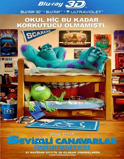 3D Film indir Sevimli Canavarlar Üniversitesi 3D Türkçe Dublaj Tek