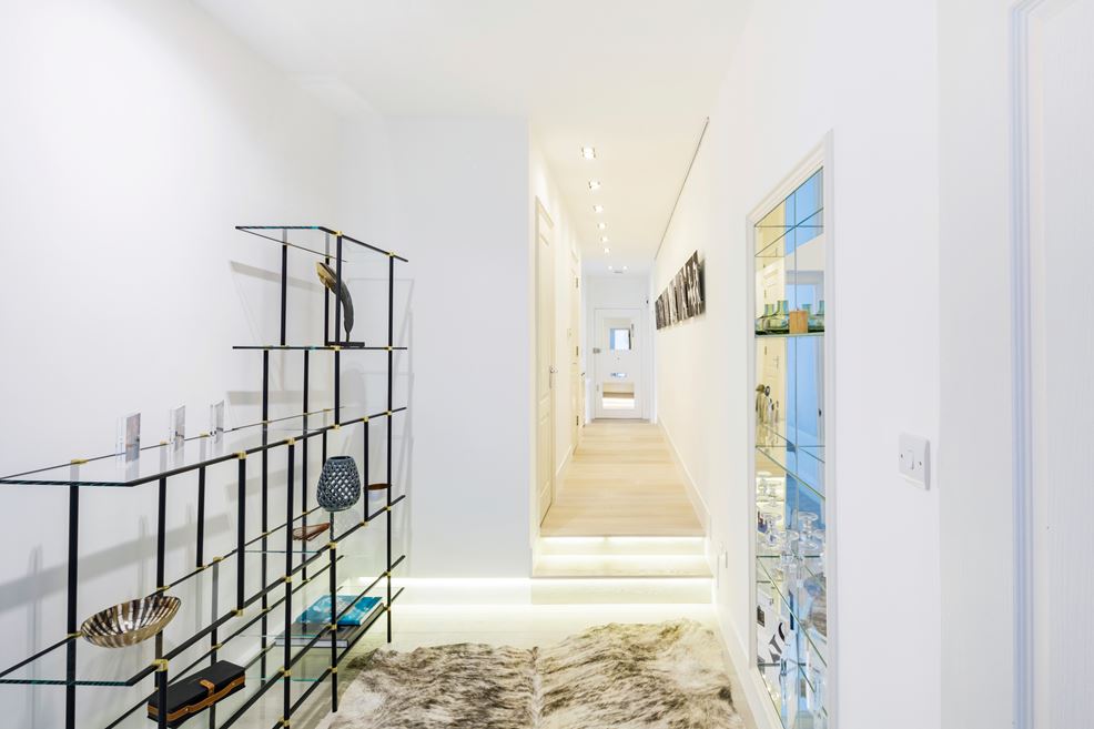 Beautiful wooden floors and white walls