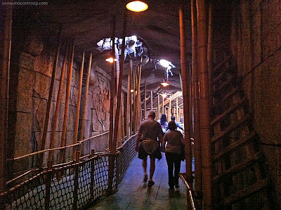 Indiana Jones Adventure Disneyland Temple exit path poles