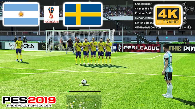 PES 2019 | Argentina vs Sweden | FiFa World Cup | PC GamePlaySSS
