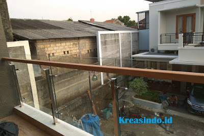 Railing Balkon Kaca pesanan Bpk Herdi di Cilodong Depok