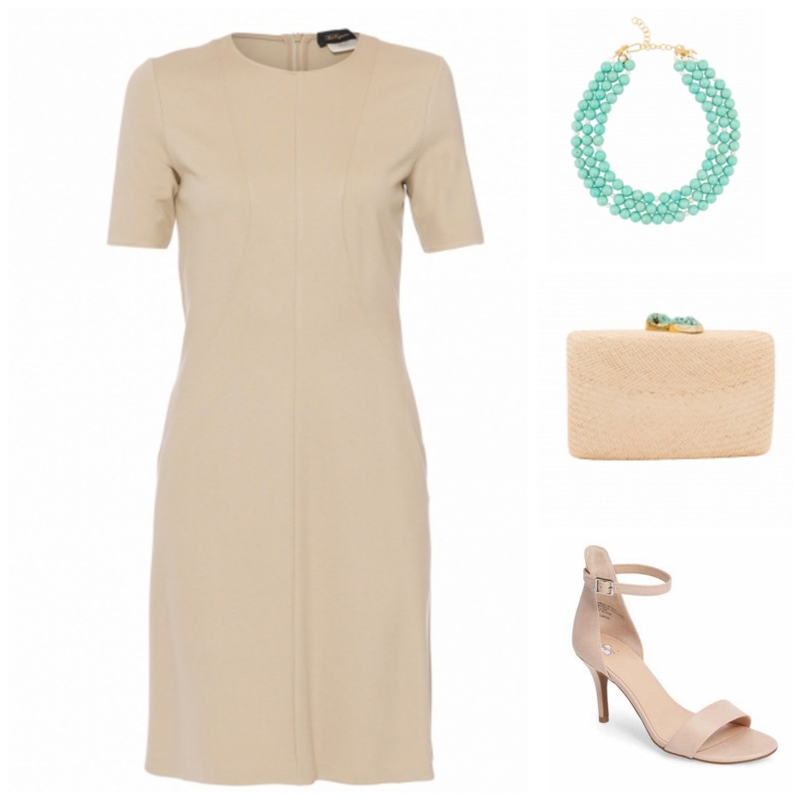 The Daily Connoisseur: 7 Ways to Style a Neutral Dress featuring  Halsbrook.com