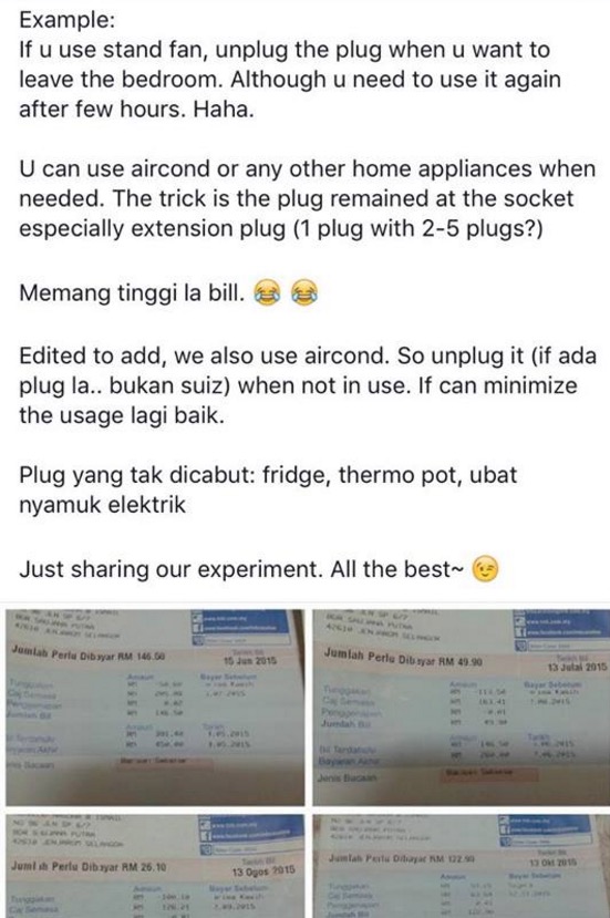 Tips Cabut Plug Soket Untuk Jimat Elektrik Juga Disarankan Tnb Tnb Beri Penjelasan Isu Cabut Plug Soket Jimat Elektrik