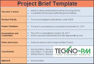 Project Brief Template, Project Brief Template Word