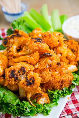 Buffalo Roasted Cauliflower Recipe on Closet Cooking