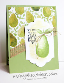 Stampin' Up! Fresh Fruit Card for Stamp of the Month Club (August 2016) with Julie Davison www.juliedavison.com/clubs