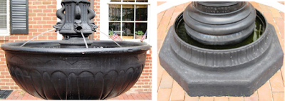 Closeup views of the Charlottesville fountain