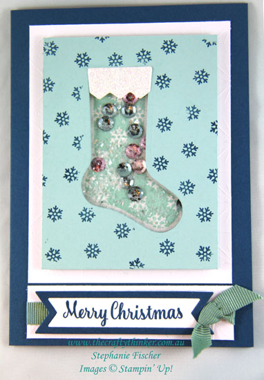 Stampin Up, Hang Your Stocking, Shaker Card, Christmas Card, Xmas card, Stampin Up Australia Demonstrator, Sydney NSW, Stephanie Fischer