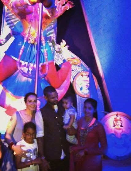 Indian Cricketer Shikhar Dhawan with Wife Ayesha Mukherji, Step-Daughters Rhea, Aliyah & Son Zoravar Dhawan | Indian Cricketer Shikhar Dhawan Family Photos | Real-Life Photos