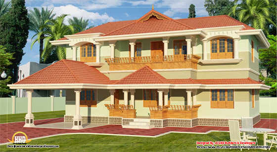 Kerala style 2 story home design - 2346 Sq. Ft. - March 2012