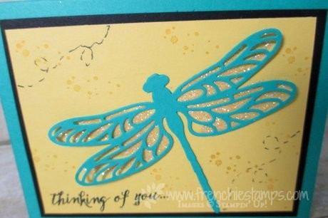Dragonfly Dream, Hello You Thinlits, Stampin'Up! Heat & Stick, Frenchiestamps
