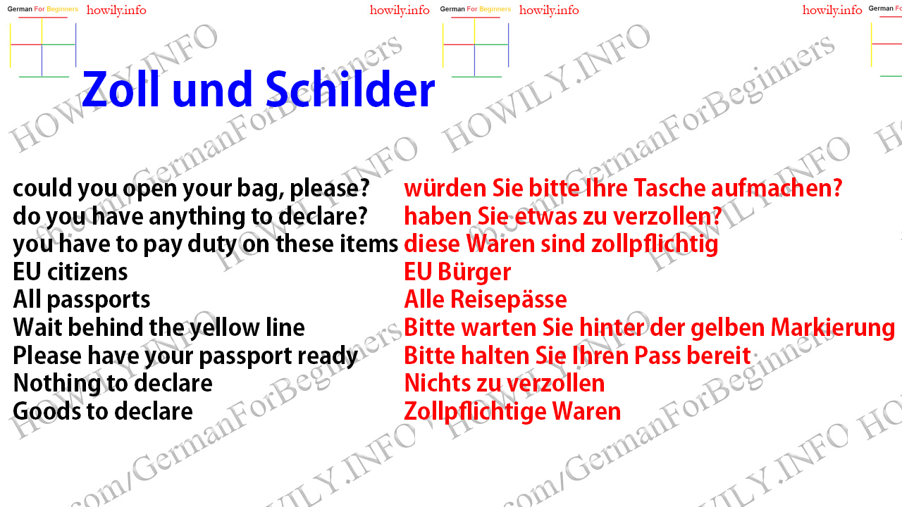 Zoll und Schilder Zoll und Schilder