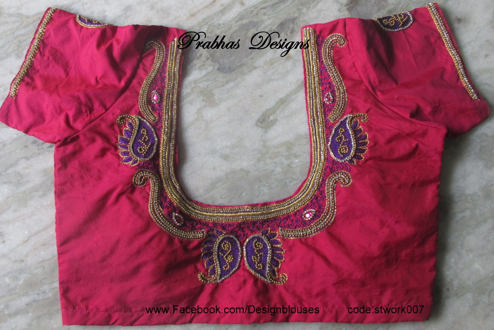 Aari Embroidery classes by Prabhas Designs Aari Embroidery Blouses
