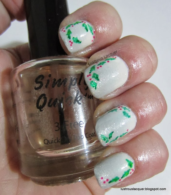The 12 Days of X-mas Mani's day 8: Holly - Lustrous Lacquer