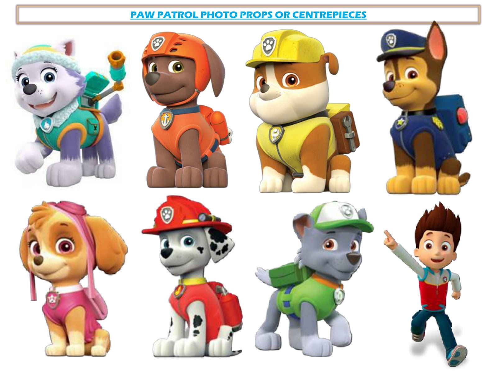 paw patrol manualidades photo props de paw patrol paw patrol manualidades photo props de paw patrol