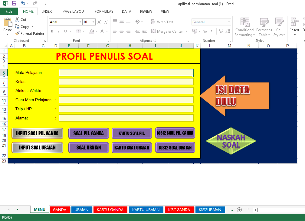 Aplikasi Pembuatan Soal Ujian Pilihan Ganda dan Esai