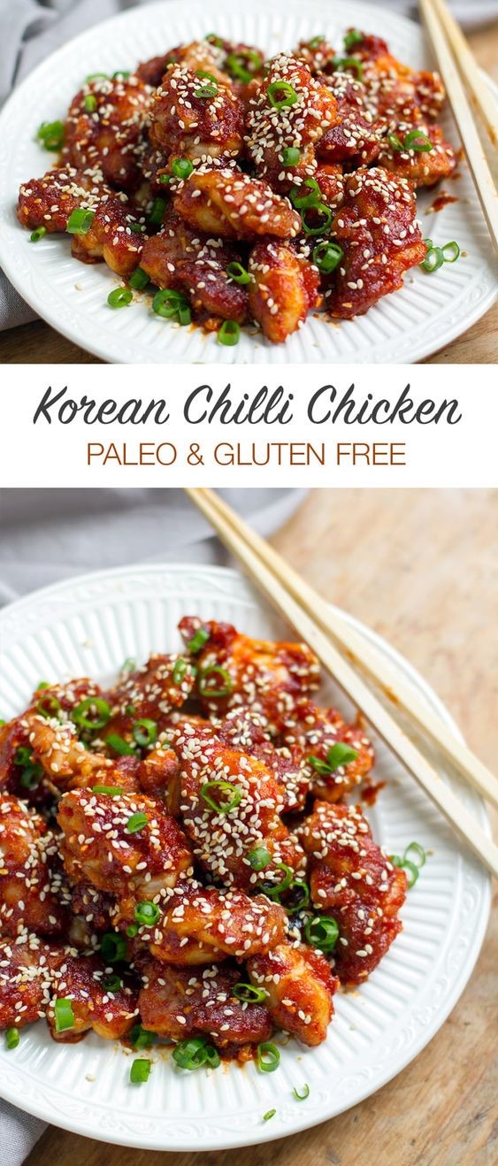 Korean Style Spicy Chicken (Paleo & GF) the menu food