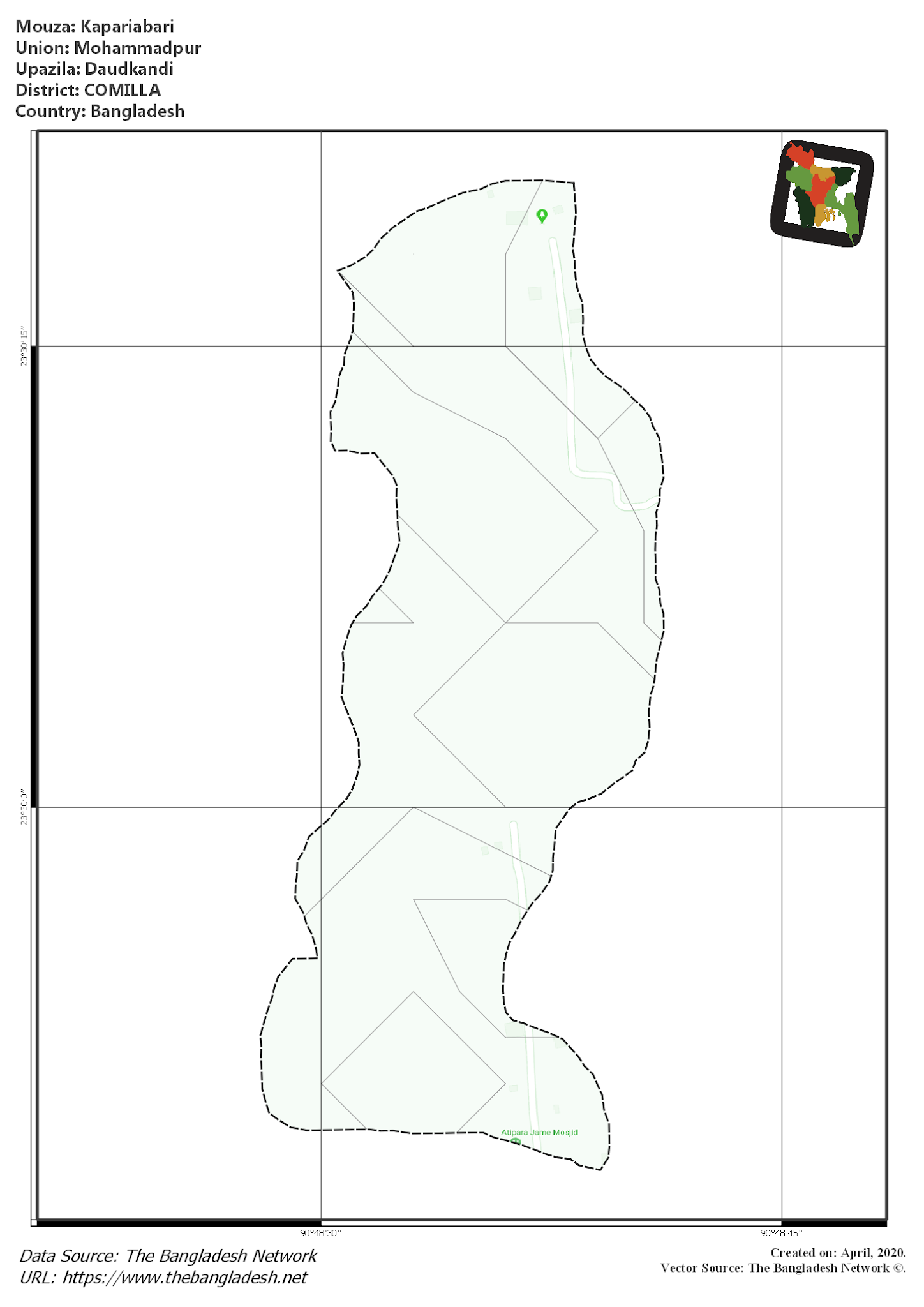 Map of Kapariabari Mouza of Daudkandi Upazila, COMILLA Map of Kapariabari Mouza of Daudkandi Upazila, COMILLA, Bangladesh.
