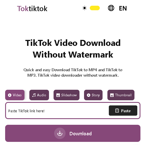 Toktiktok.com Aplikasi Download Video Tiktok HD