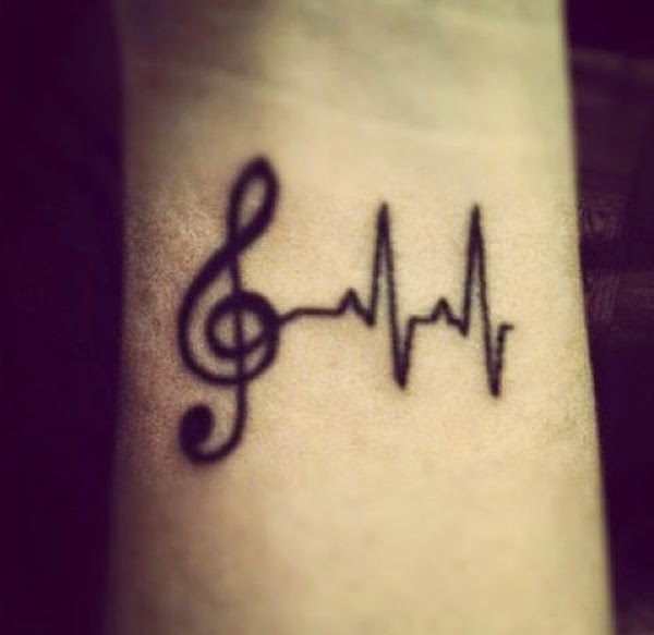 Tatuaje de Música pequeño