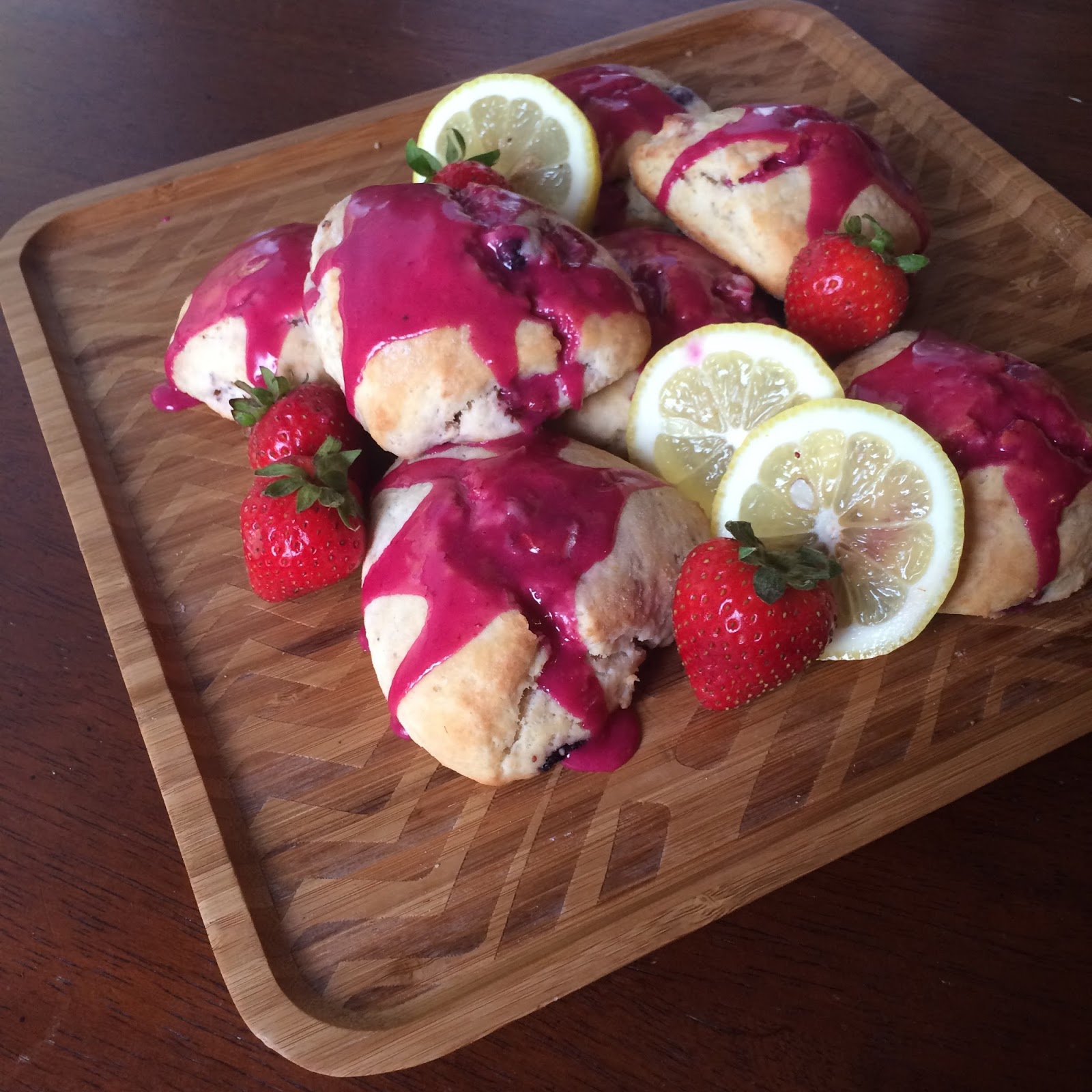The Nerdy Chef Mixed Berry Lemon Scones