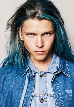 All About Hairstyle Blue Hair Colour For Men