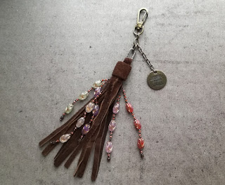 DIY leather tassel with beads and pearls craftrebella