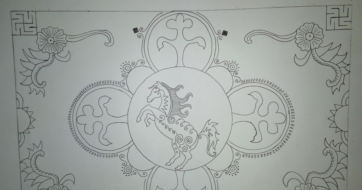 30+ Ide Sketsa Gambar Dekoratif Batik - Tea And Lead