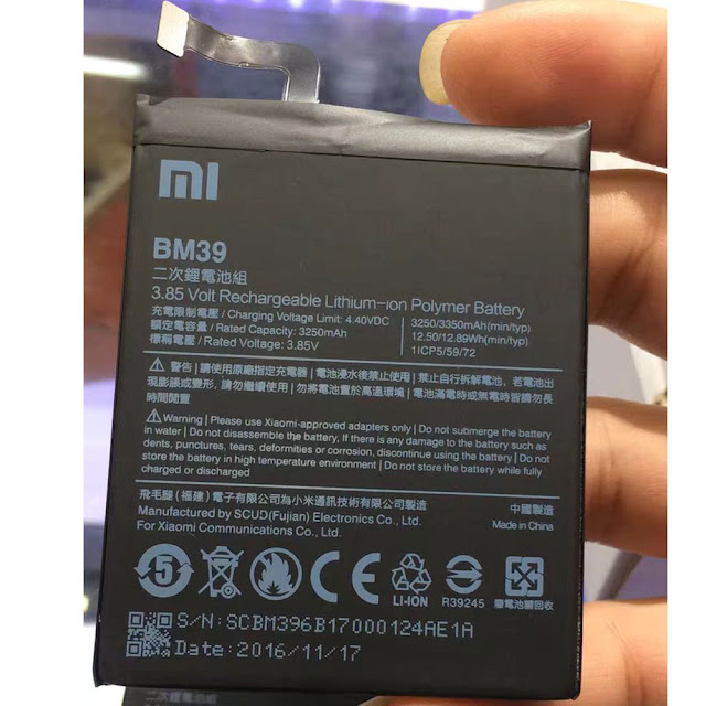 Thay pin xiaomi mi6 Bm39 chính hãng, bảo hành 3 tháng 