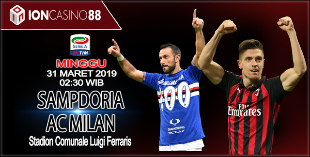  Prediksi Bola Sampdoria vs AC Milan 31 Maret 2019