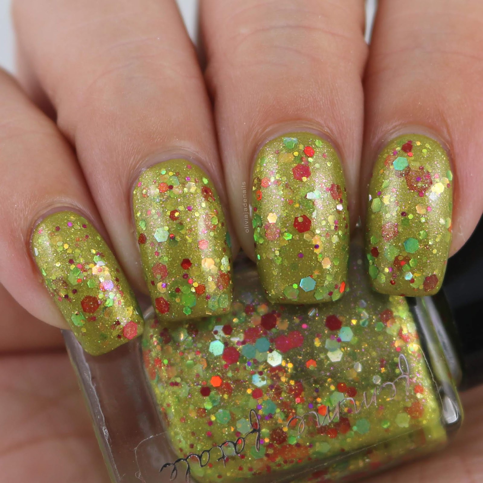 Femme Fatale Cosmetics Jadefire (over China Glaze Trendsetter) swatched by Olivia Jade Nails