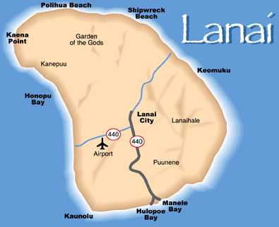 map of lanai hawaii