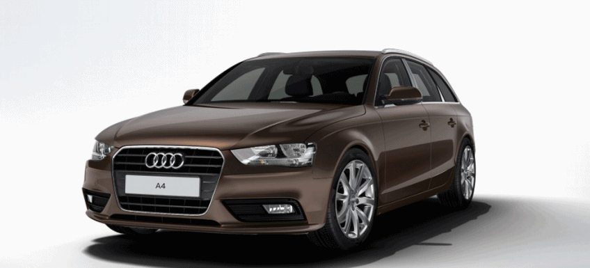 Front Comparison GIF between Audi A4 and Audi RS4