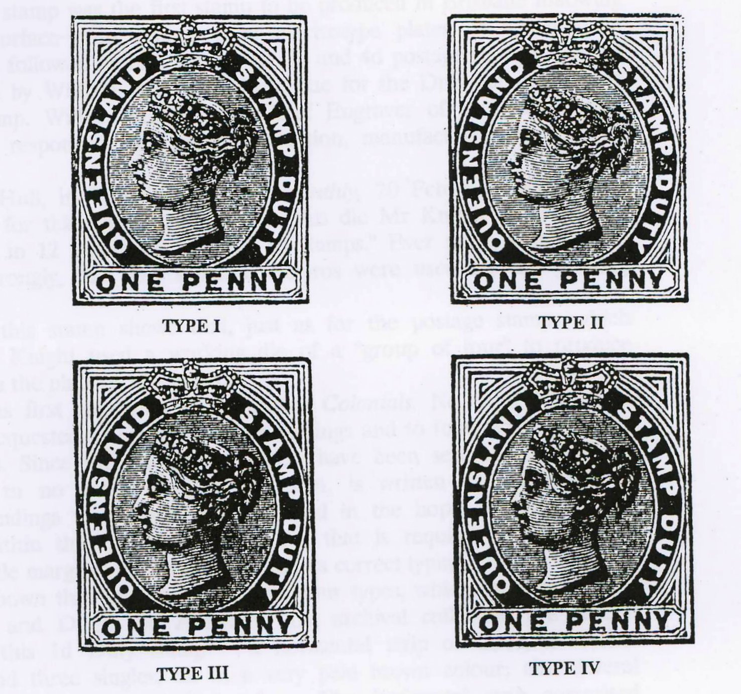 QUEENSLAND 1st SIDEFACE STAMPS 1878/9 Queensland 1d stamp duty article