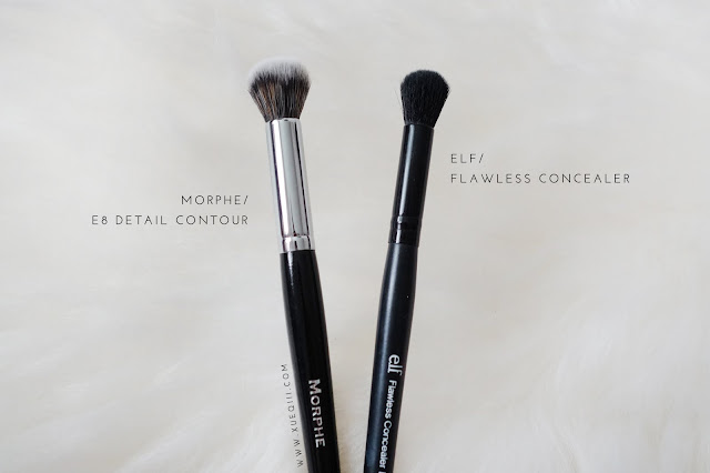 Morphe Elite E8 Detail Contour, Elf Flawless Concealer Brush