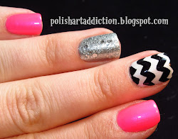 chevron nail nails pink champagne addict polish