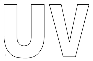 Moldes de letras U e V
