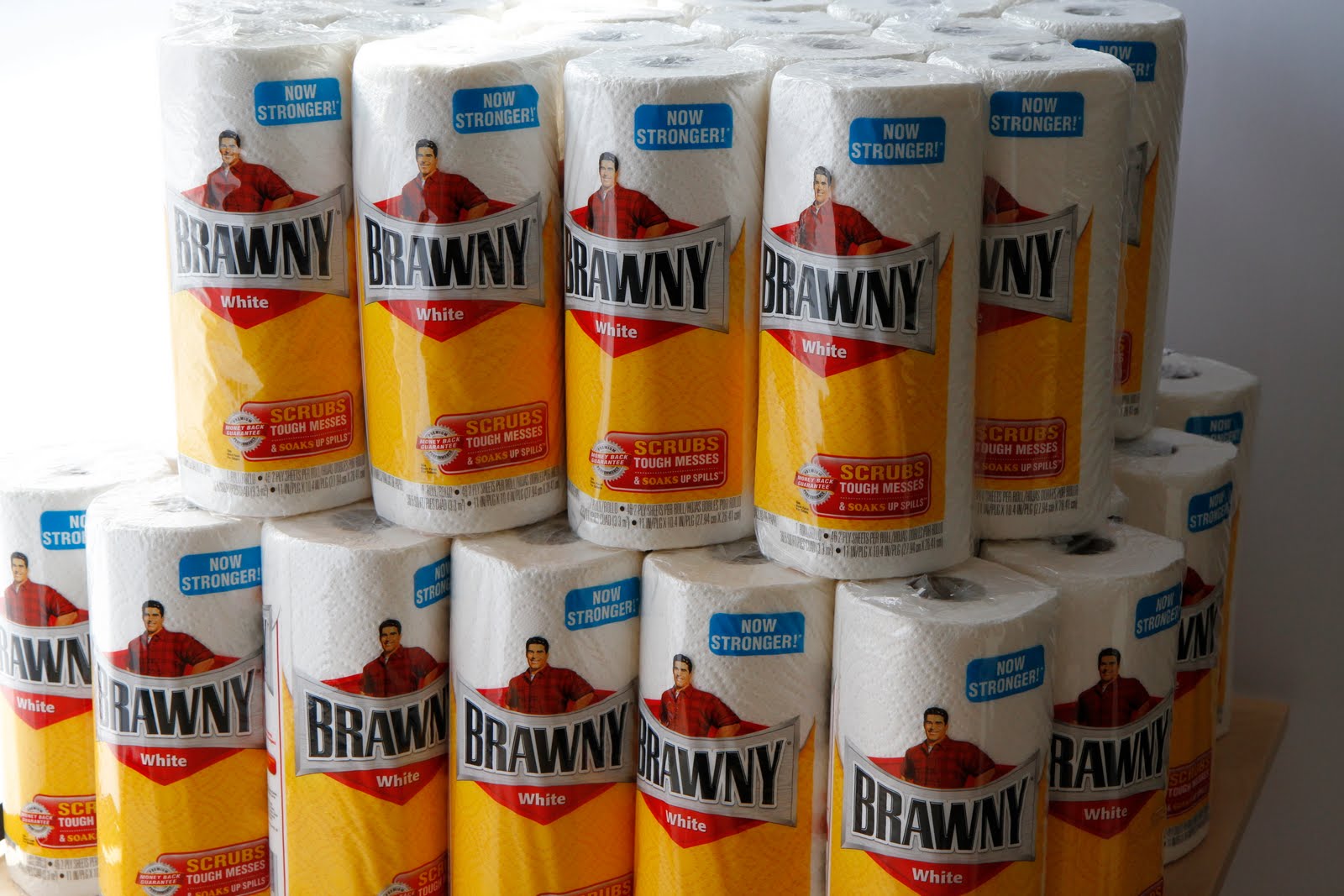 Learning to Eat AllergyFree This is What a Year's Supply of Brawny Paper Towels Looks Like