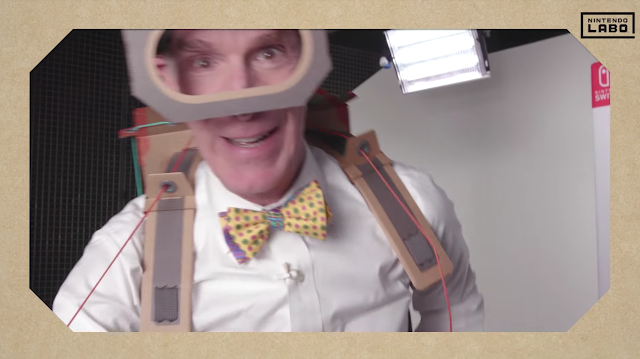 Bill Nye Nintendo Labo robot kit outfit toy-con scary bot