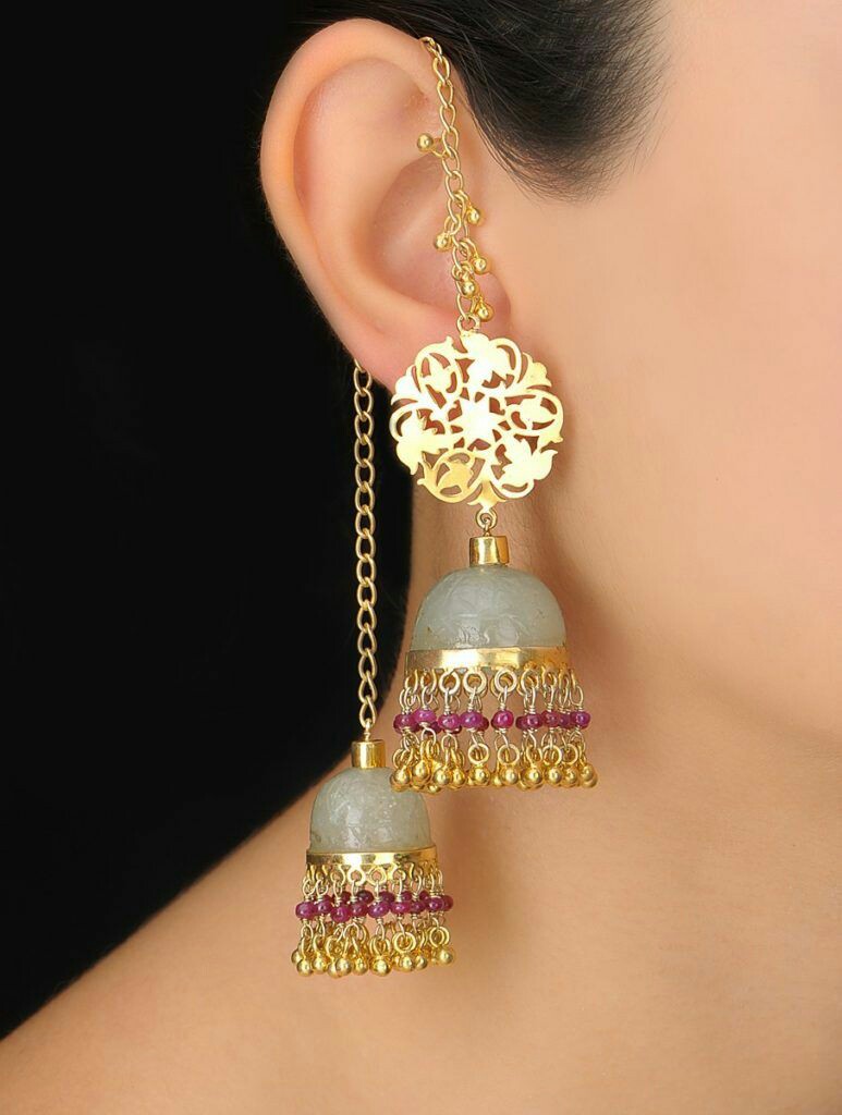 J2376 Antique Dual Side Look Two Step Drops Fancy Jhumka Earrings Buy  Online | JewelSmart.in