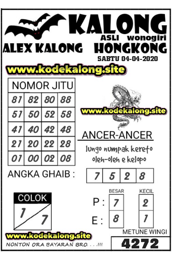 Togel Nagasaon Hk Sabtu
, Prediksi Togel Hk Sabtu 04 April 2020 Prediksi Bocoran Hk