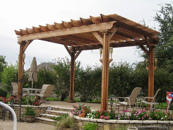 A pergola poolside design