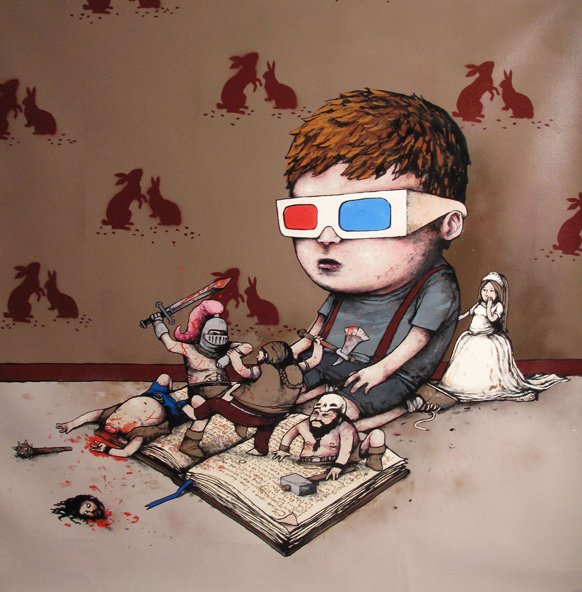 French artist Dran with black humor in his drawings ...