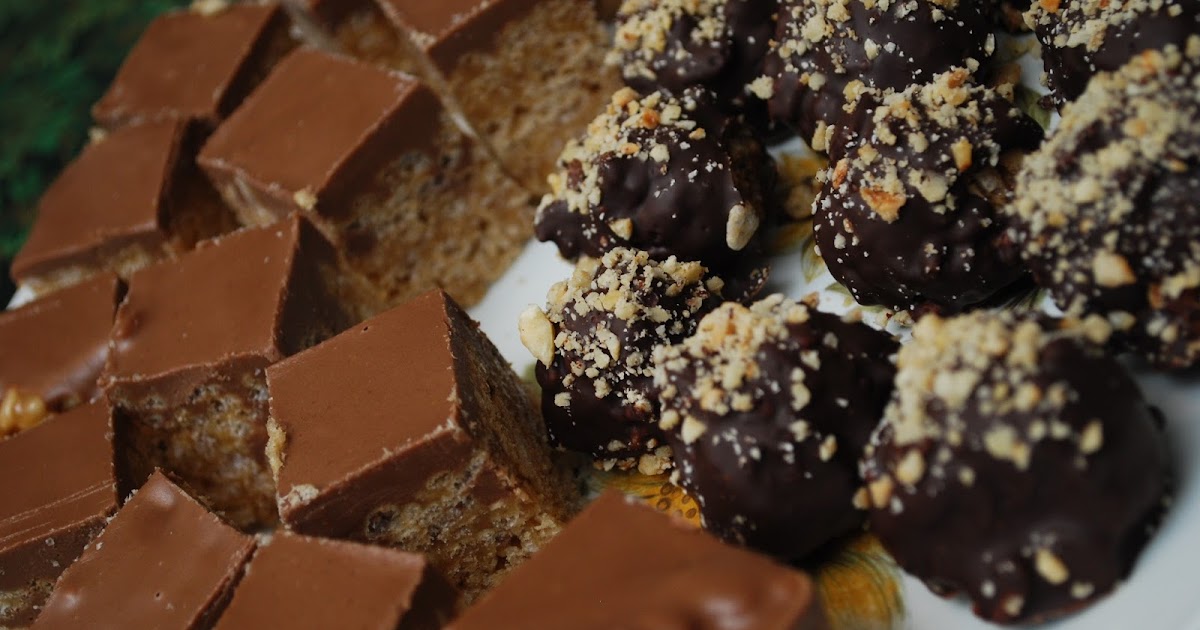 Fil et fouet Carrés au Rice Krispies beurre d'arachide et chocolat