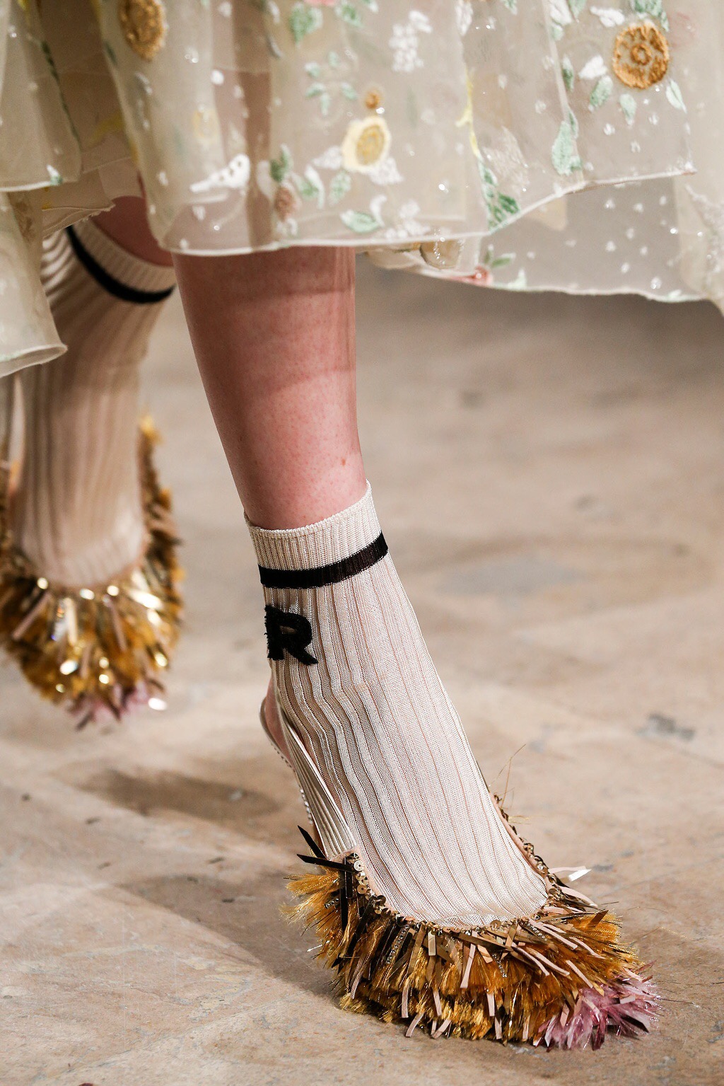 Shoe Daydreams: Iconic for Spring 2015 RTW - Rochas Tinsel Fringe ...