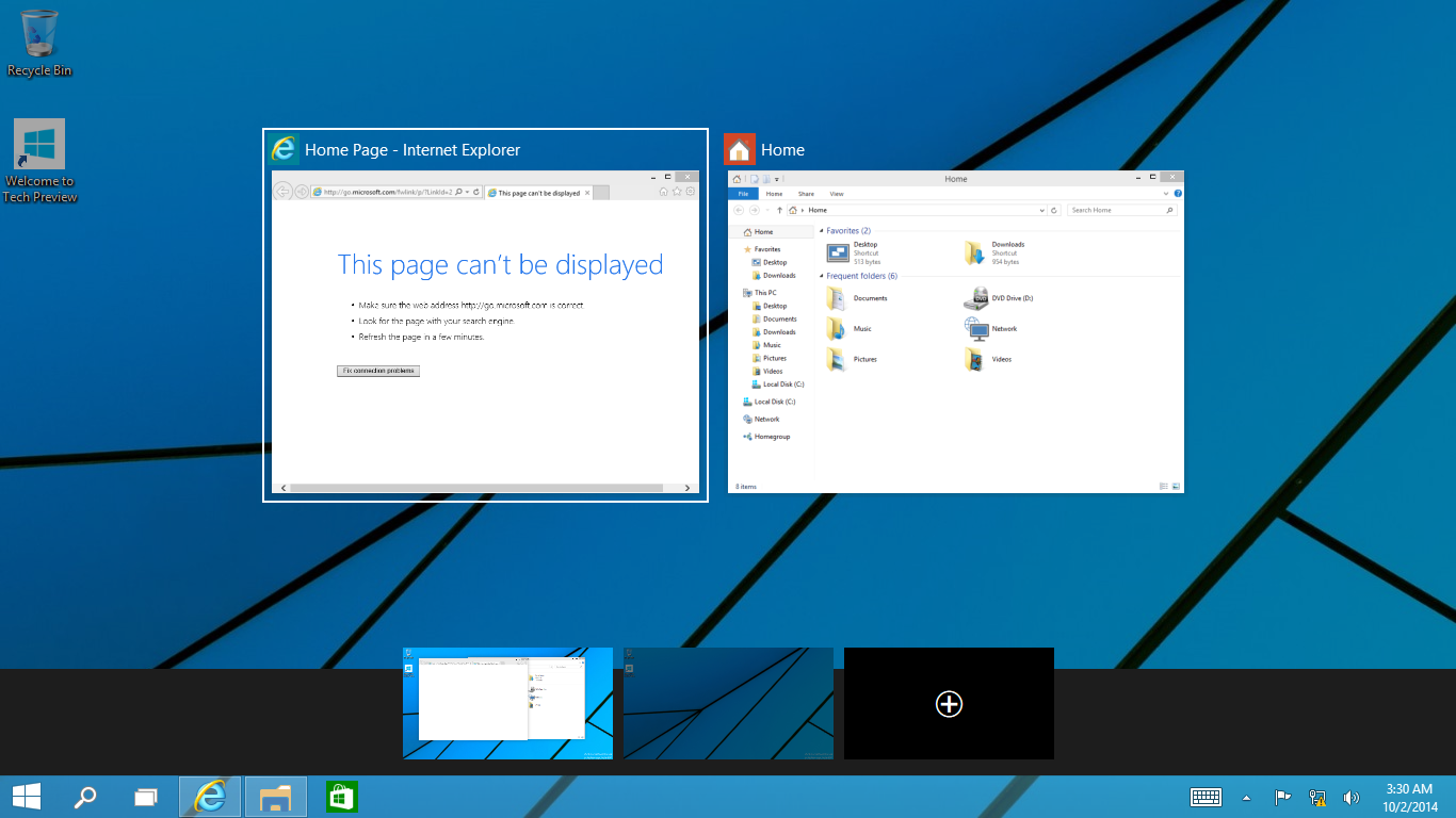Task view. Task view
