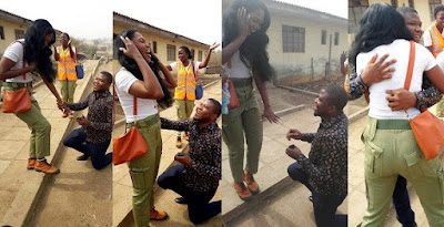Nigerian guy travels from Lagos to Oyo state to propose to his corper girlfriend serving there Nigerian guy travels from Lagos to Oyo state to propose to his corper girlfriend serving there